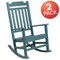 Flash Furniture Winston All-Weather Rocking Chair in Teal Faux Wood, PK2 2-JJ-C14703-TL-GG - alternate 5